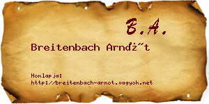 Breitenbach Arnót névjegykártya